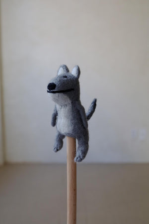 Felt Finger Puppet - Wolf