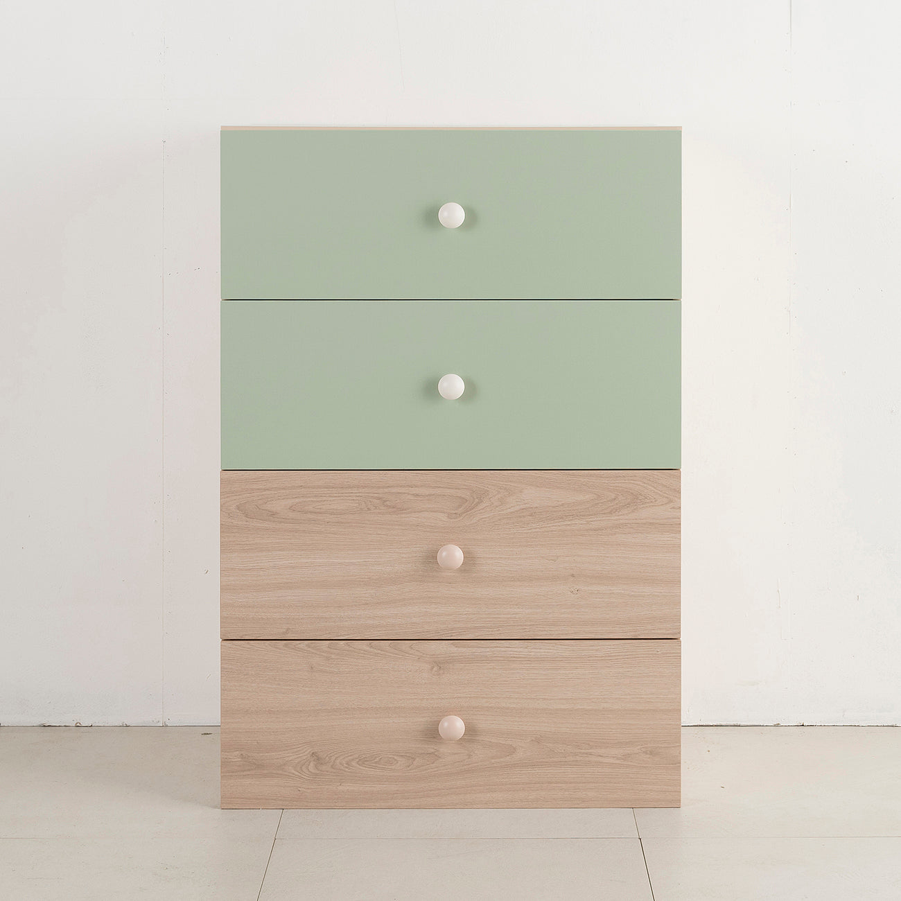 [凡購物以6折換購] TIDY UP 4-Level Drawer Cabinet Green/Oak