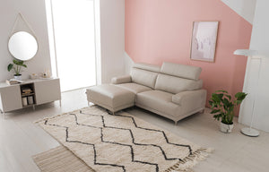 [Display Sale 50%off] Vallen Sofa PU 2-seater + Ottoman Set