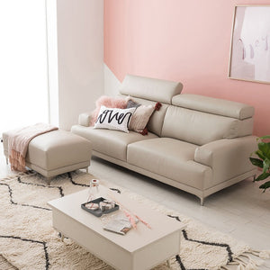 [Display Sale 50%off] Vallen Sofa PU 2-seater + Ottoman Set