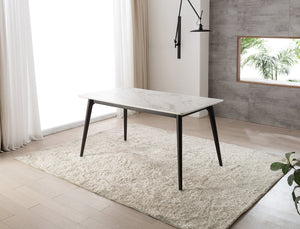 [Display Sale] Redova Dining Table 1400 White Top/ Natural Legs