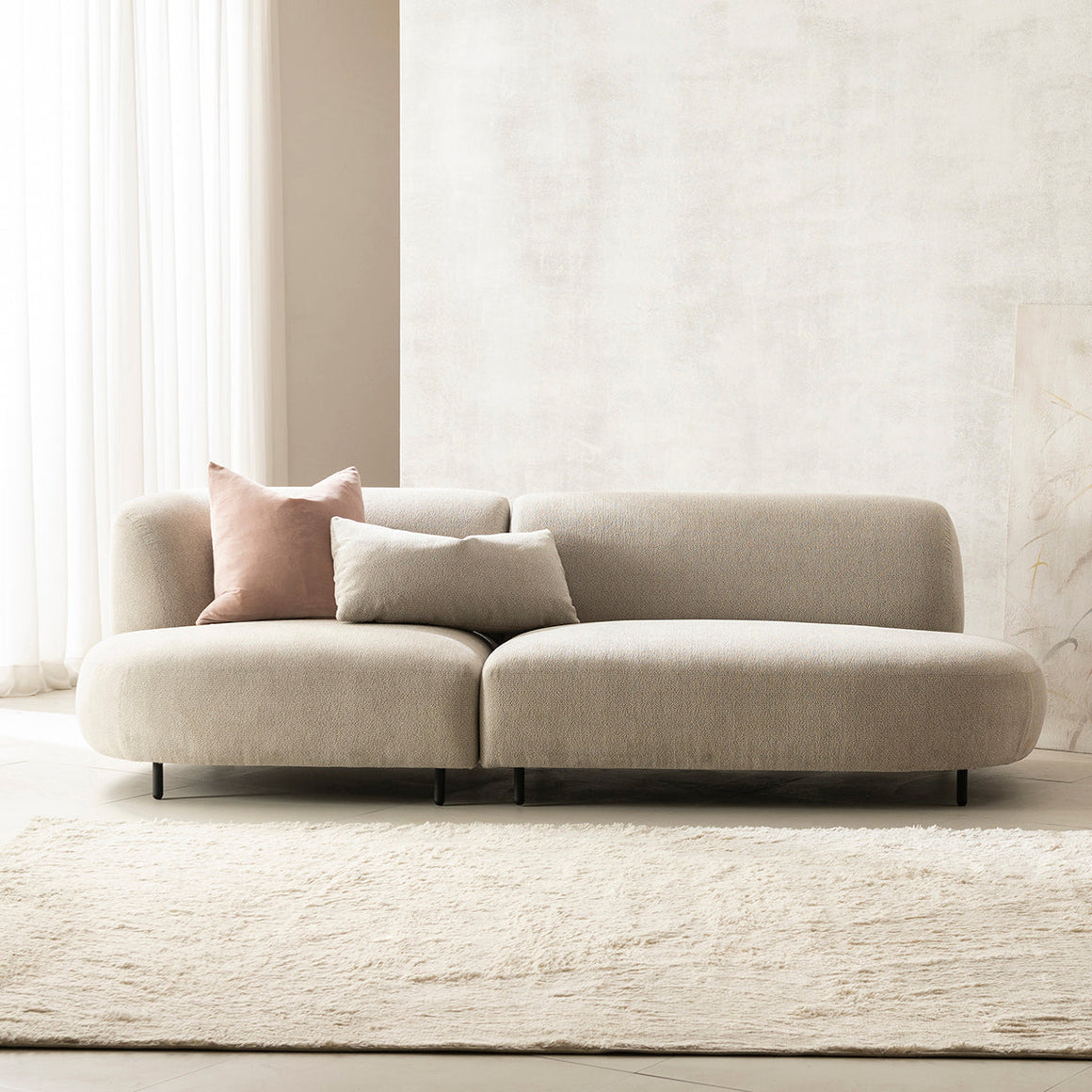 Floche Sofa 3-seater Ivory