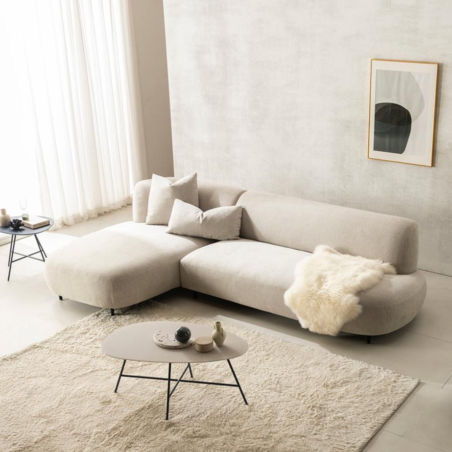 [Display Sale 30% off] Floche Sofa 4-seater Couch Type Ivory