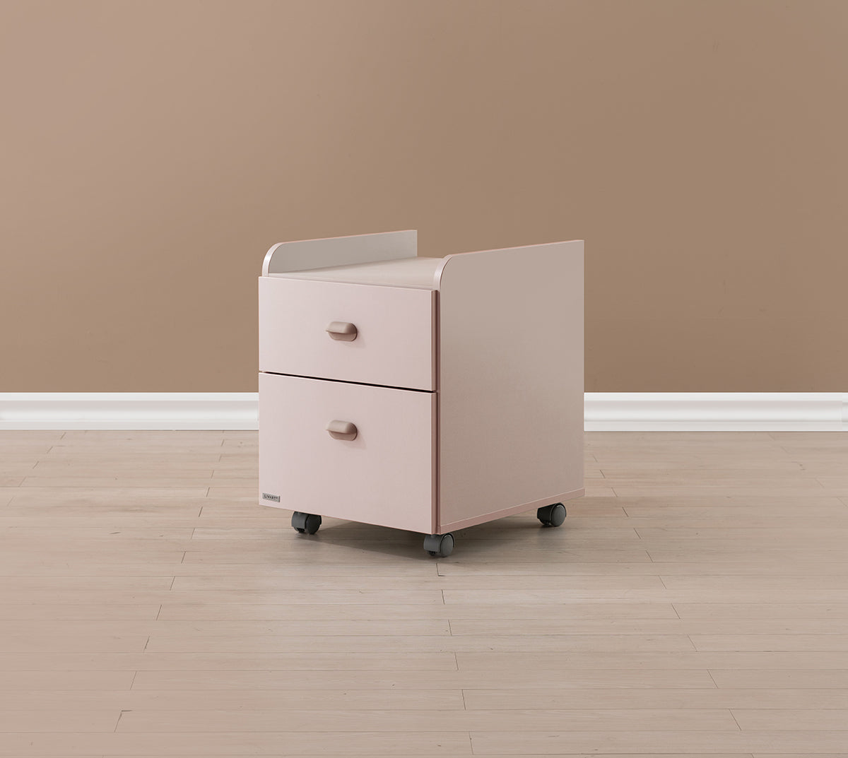 Ronan Normal Desk Oak + Trolley Set