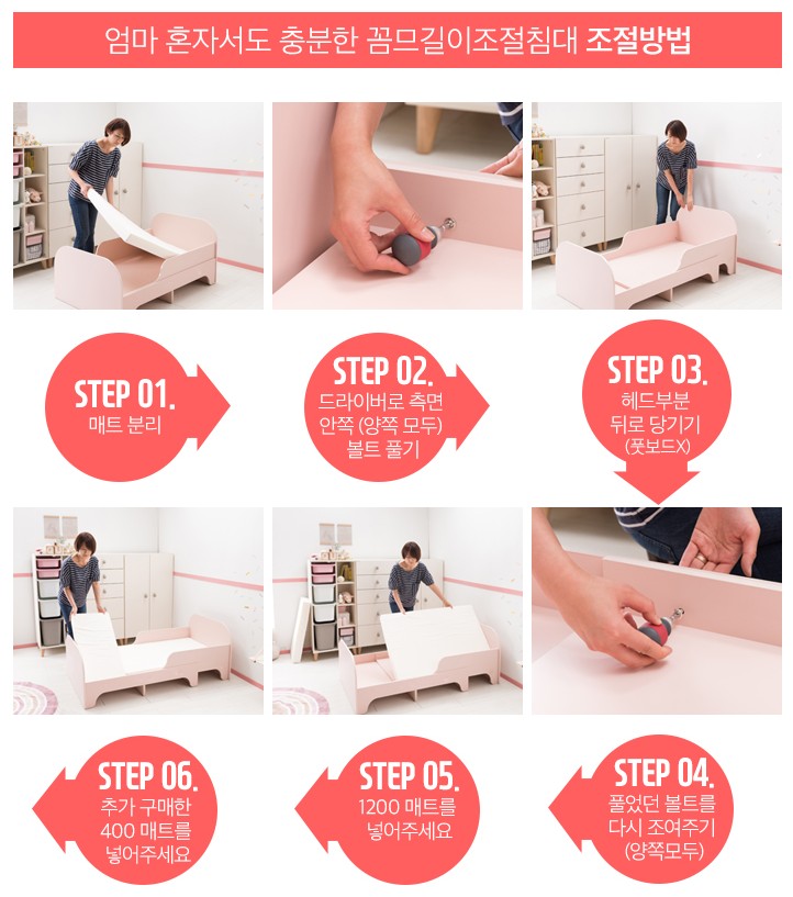 [凡購物以6折換購] COMME Kids Adjustable Bed Frame (accept pre-order)