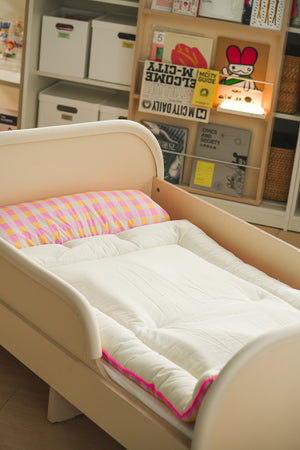 Vivid Check All-in-one Bedding Set Pink