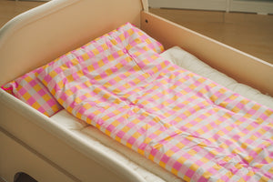 Vivid Check All-in-one Bedding Set Pink