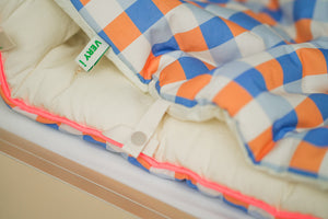 Vivid Check All-in-one Bedding Set Blue