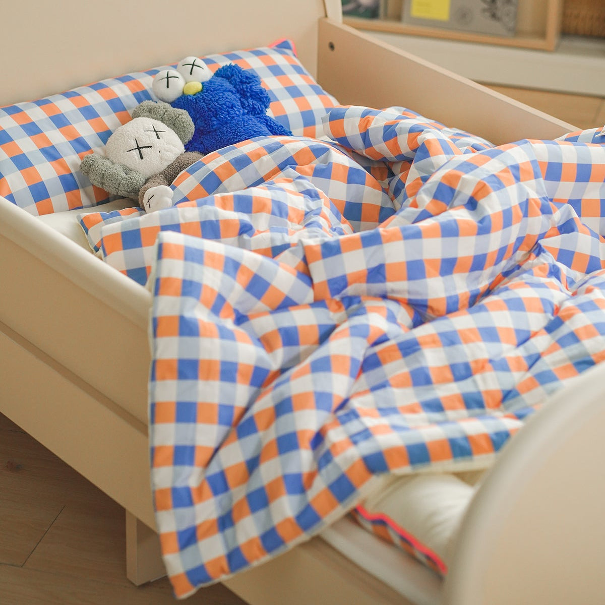 Vivid Check All-in-one Bedding Set Blue
