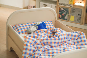 Vivid Check All-in-one Bedding Set Blue