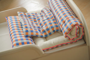 Vivid Check All-in-one Bedding Set Blue