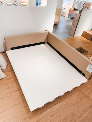 [Display Sale LAST ONE] New Tom Bumper Bed Q Beige