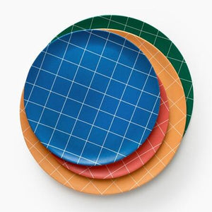 Blue Grid Side Plate