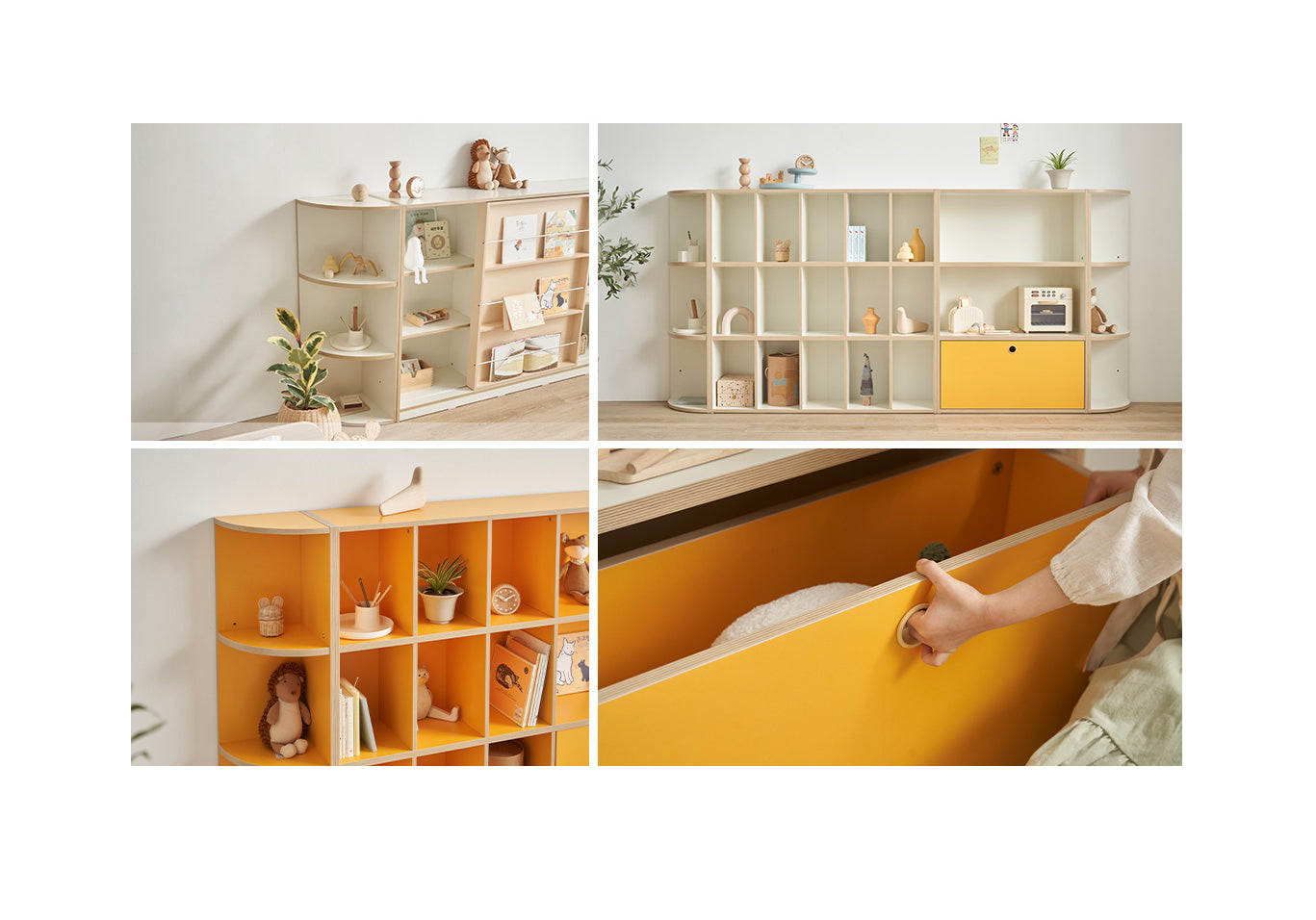 Comme Kids 3-level Semicircle Bookcase [395mmD] (accept pre-order)