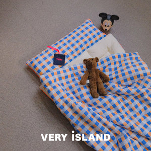 Vivid Check All-in-one Bedding Set Blue