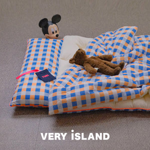 Vivid Check All-in-one Bedding Set Blue