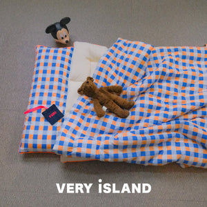 Vivid Check All-in-one Bedding Set Blue