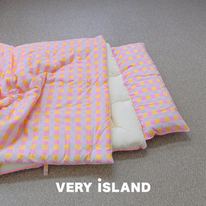 Vivid Check All-in-one Bedding Set Pink