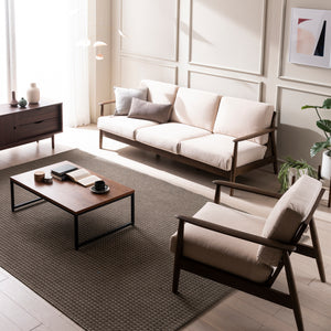 [Display Sale 50% off] New Tom Sofa 3-seater Walnut/ Beige