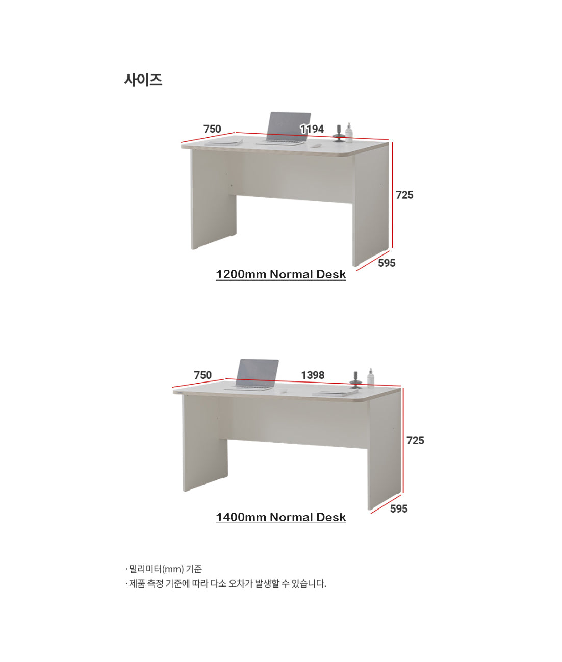 Ronan White Normal Desk (accept pre-order)