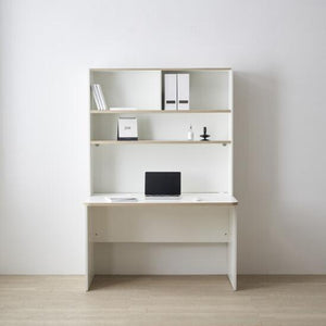 Ronan White Normal Desk with Upper Shelf (accept pre-order)
