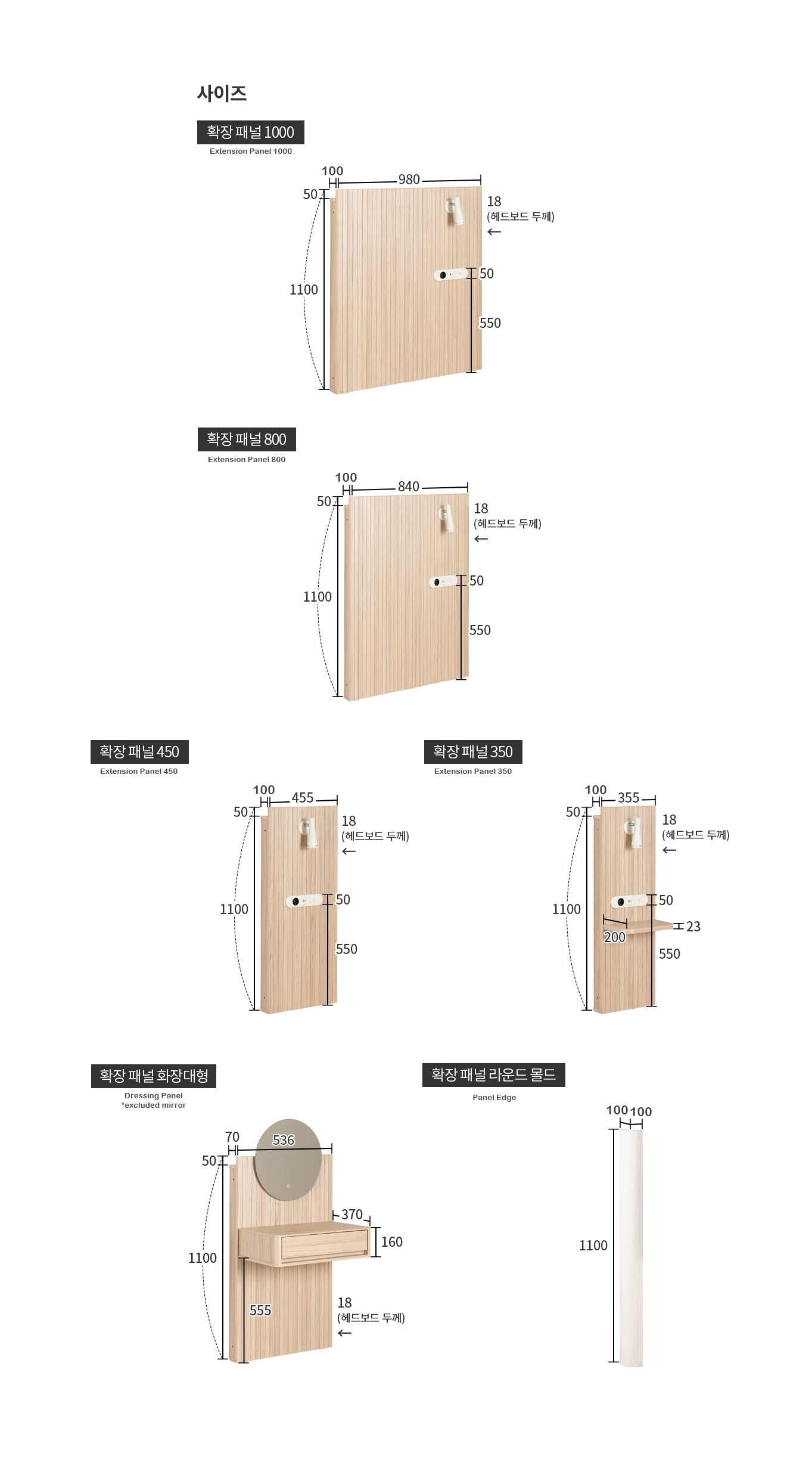 Aesthetic Extension Panel (accept pre-order)