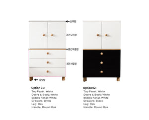 New Comme 2-Door Storage with Drawers (accept pre-order)