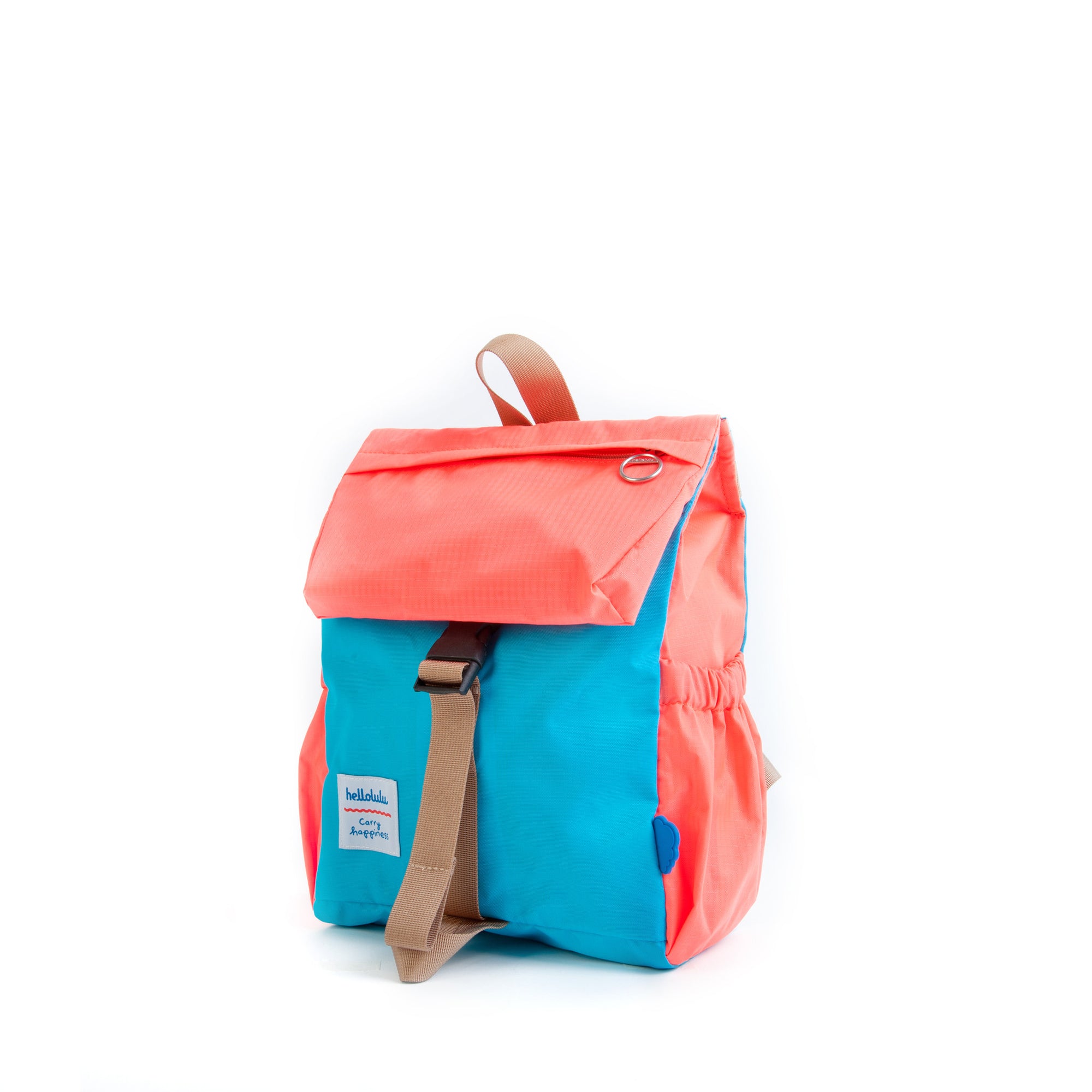 Linus Outdoor Backpack - Neon Orange/ Light Blue