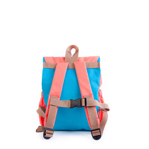 Linus Outdoor Backpack - Neon Orange/ Light Blue
