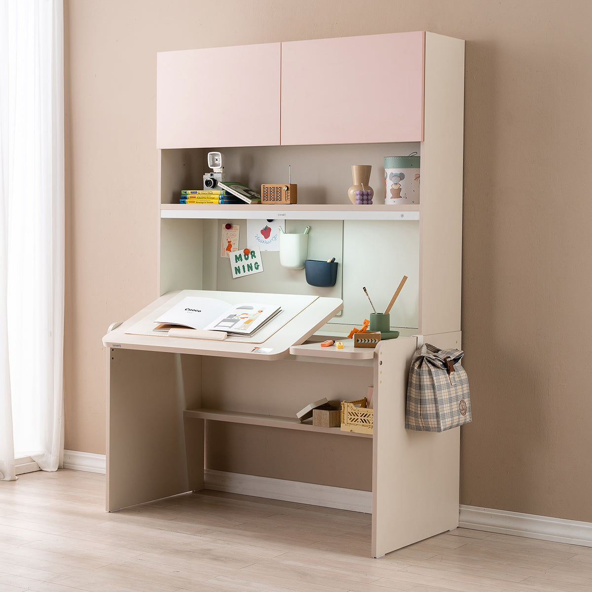 Ronan Adjustable Desk with Upper Shelf (accept pre-order)