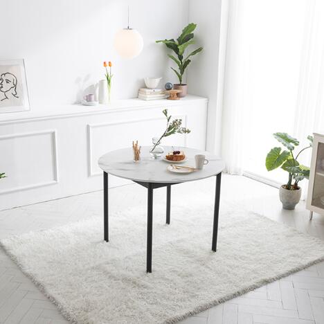 Rotir Dining Table 1000 - Marble Pattern