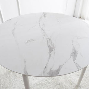 Rotir Dining Table 1000 - Marble Pattern