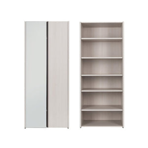 Toffee Wardrobe 800 - Mirror/ Shelf Type (accept pre-order)