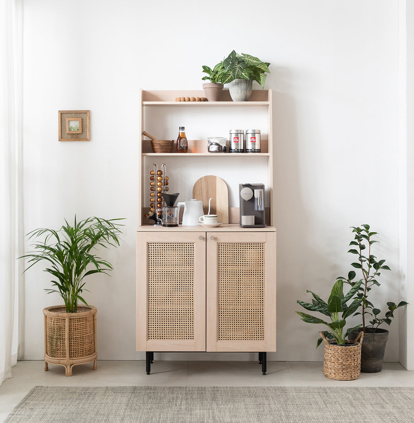 [Display Sale 30% off] Gardenia Rattan Cabinet with Upper Storage