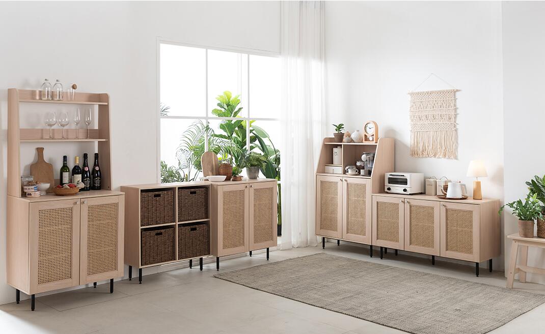 [Display Sale 30% off] Gardenia Rattan Cabinet with Upper Storage