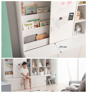 COMME Magnetic Sliding Bookshelf with Lower Storage (accept pre-order)