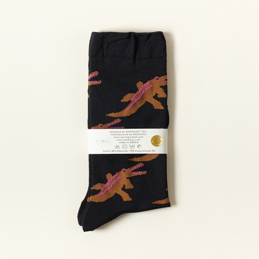 Socks - Crocodile Black