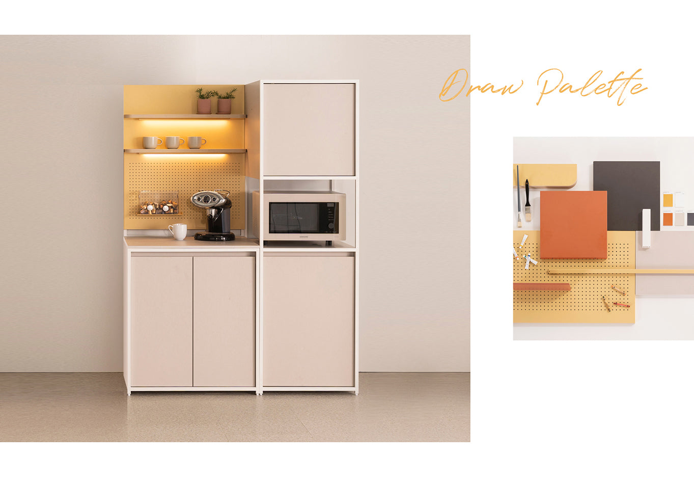 Palette Cafe System Cabinet Set 1400 (accept pre-order)