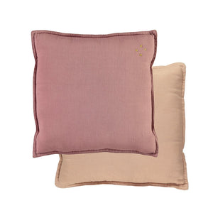 Two Tone Square Cushion - Blush/ Peach Blossom
