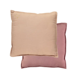 Two Tone Square Cushion - Blush/ Peach Blossom