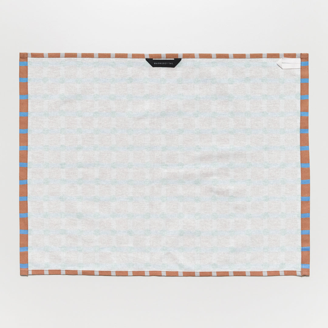 Dot Check Kitchen Cloth - Green on Brick