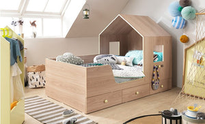 FAMILY TRIP Mini House Bed with 3 Drawers (accept pre-order)