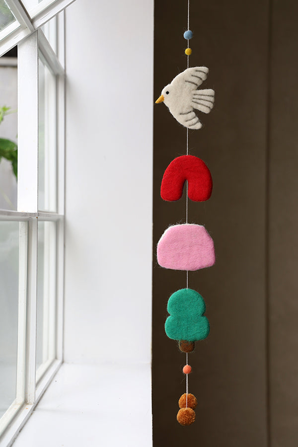 Felt House Hanging Multi