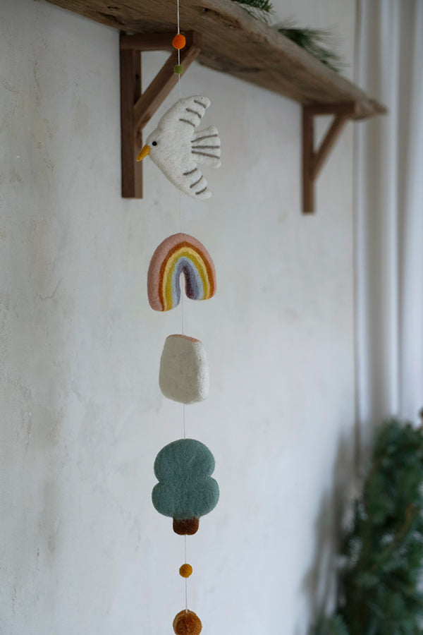 Felt House Hanging Pastel