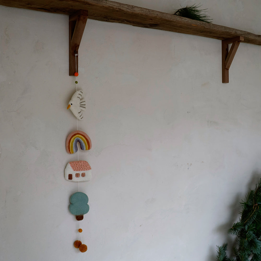 Felt House Hanging Pastel