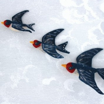 Wall Decoration - Flying Swallow Trio