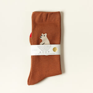 Socks - Huggy Bear Brown