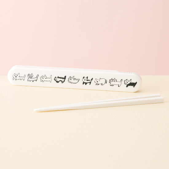 IROHA Cute Japanese Black & White Cat Print Chopstick