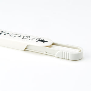 IROHA Cute Japanese Black & White Cat Print Chopstick
