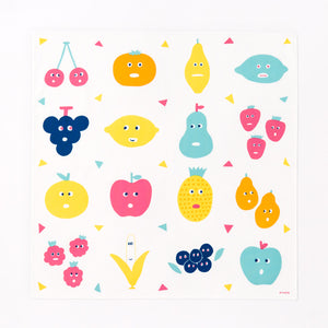 IROHA Cute Japanese Fruit Mix Print Picnic Cloth